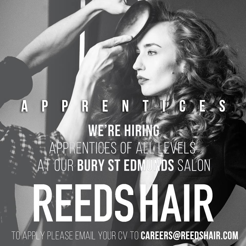 APPLY NOW: Bury St Edmunds Salon Hiring Apprentices APPLY NOW: Bury St Edmunds Salon Hiring Apprentices